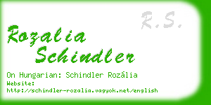 rozalia schindler business card